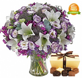 Lily & purple  with chocolates